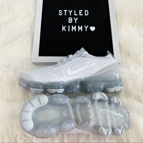 πΈ Nike AIR Vapormax Flyknit Sneakers Shoes White - Picture 5 of 8